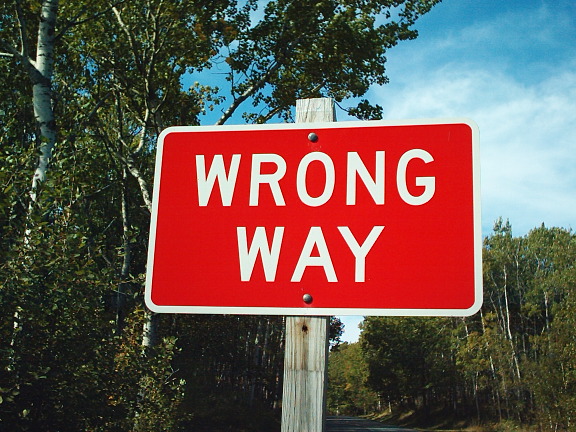 WrongWaySign